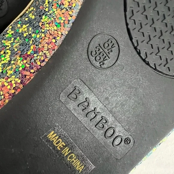 BAMBOO Women's Sparkling Multicolor Flats - Picture 5 of 7